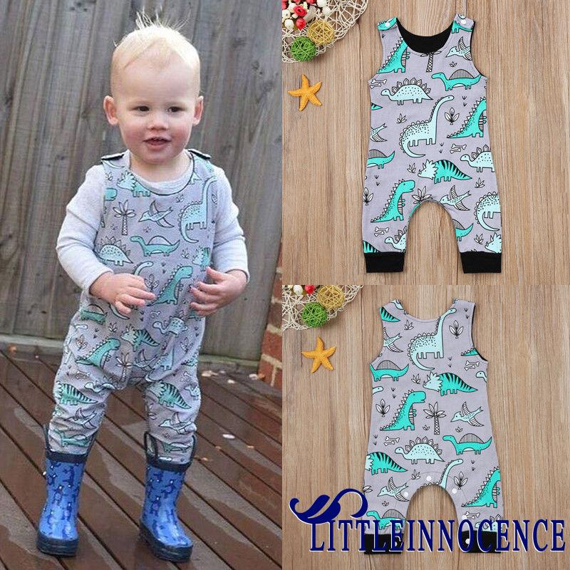 ❤XZQ-Dinosaur Kids Newborn Baby Boy Infant Print Romper Jumpsuit Bodysuit Outfits