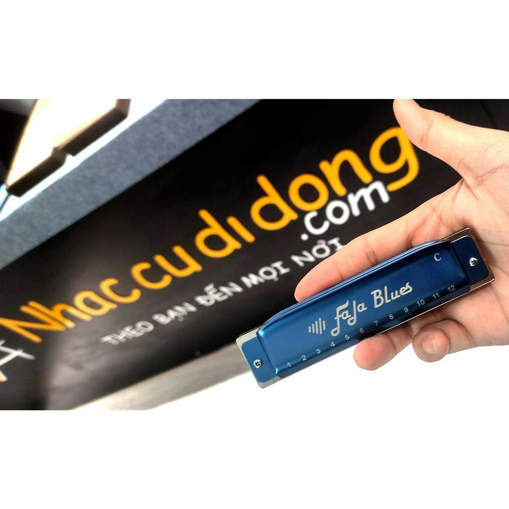 Kèn Harmonica Diatonic Cao Cấp Easttop 12 Lỗ Fala Blues COMB NHÔM Đủ Tone 24 Notes Clip Thực Tế