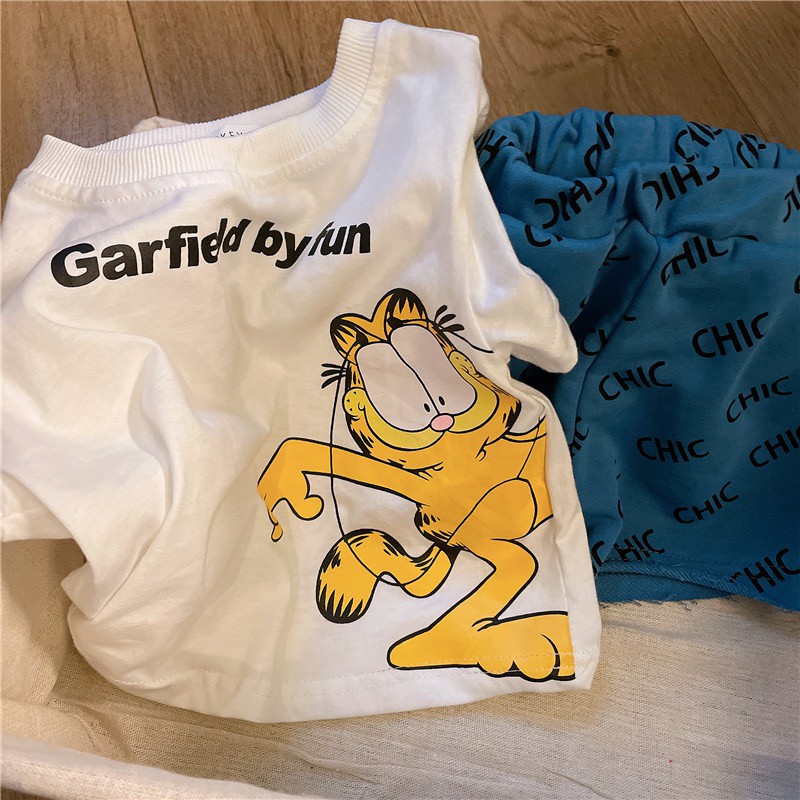 [A134] Áo phông mèo Garfield cho bé sz 80-130