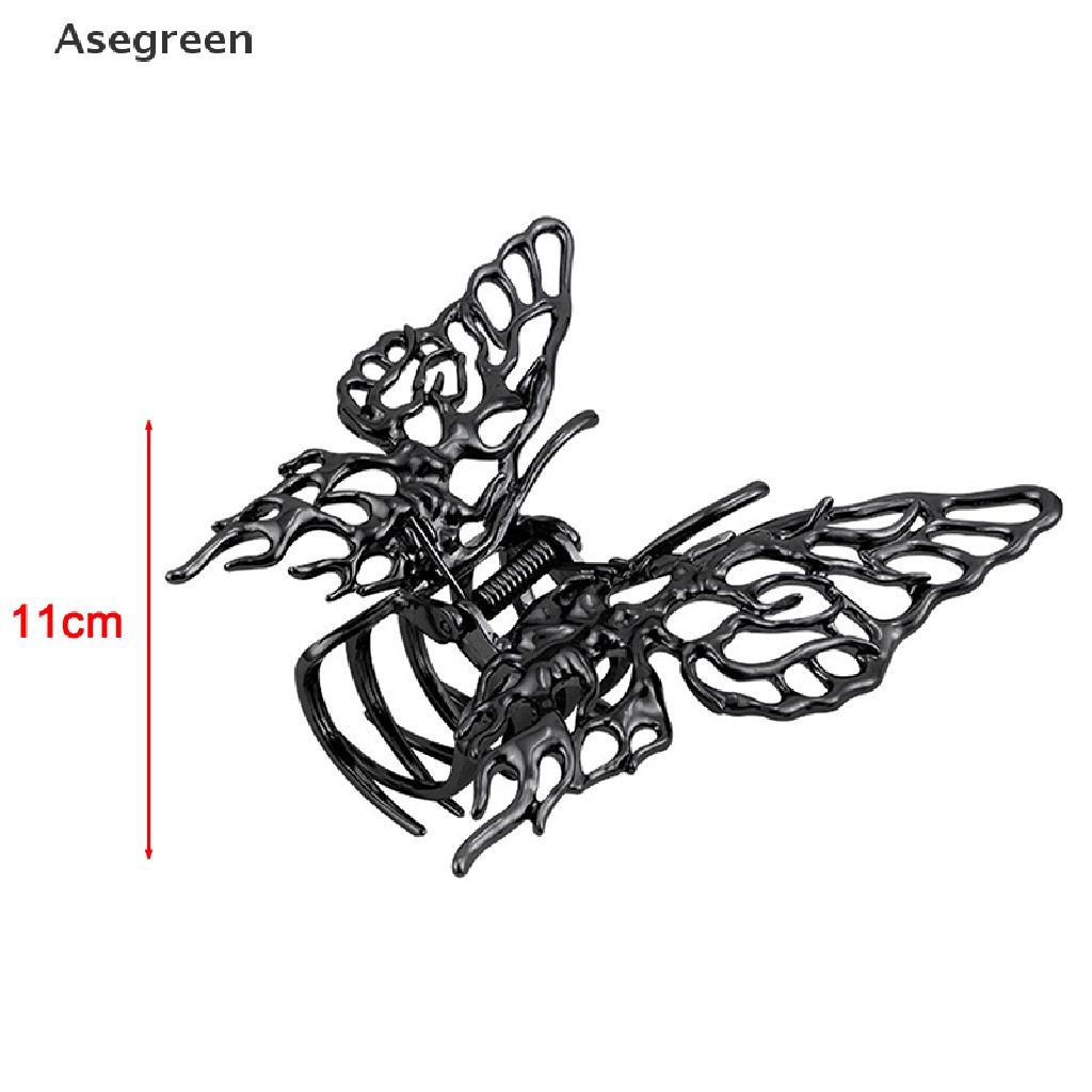 [Asegreen] Kẹp Tóc Bướm / Hoa Hồng Hình Học Màu Bạc Sáng