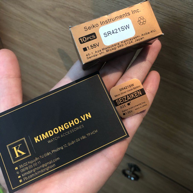 Ảnh thật 100% từ Kimdongho - Viên pin đồng hồ SR421SW SR421 421 Seizaken