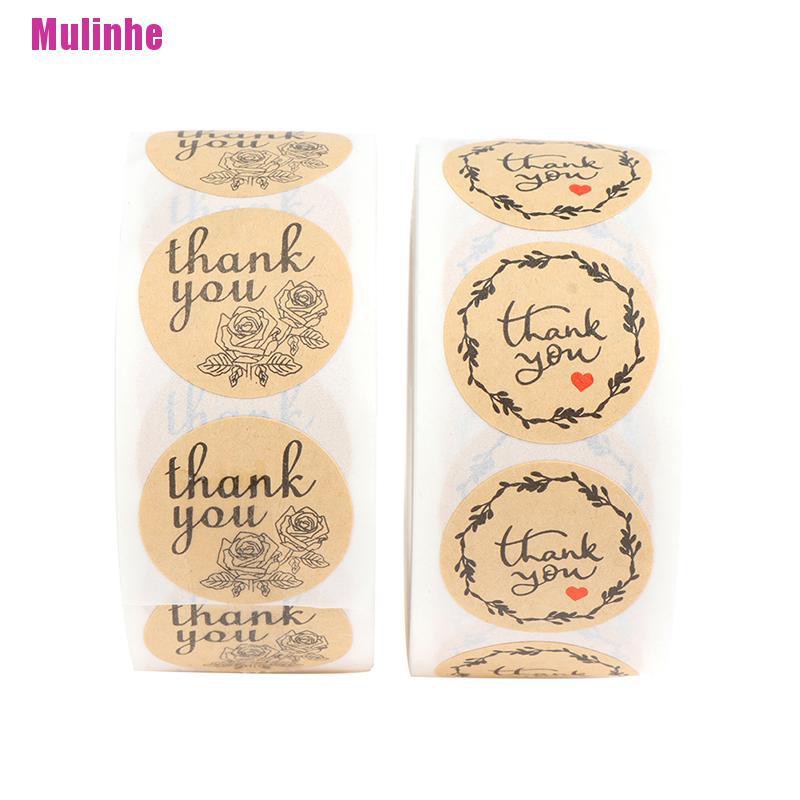 Set 500 miếng sticker chữ thank you dán trang trí xinh xắn
