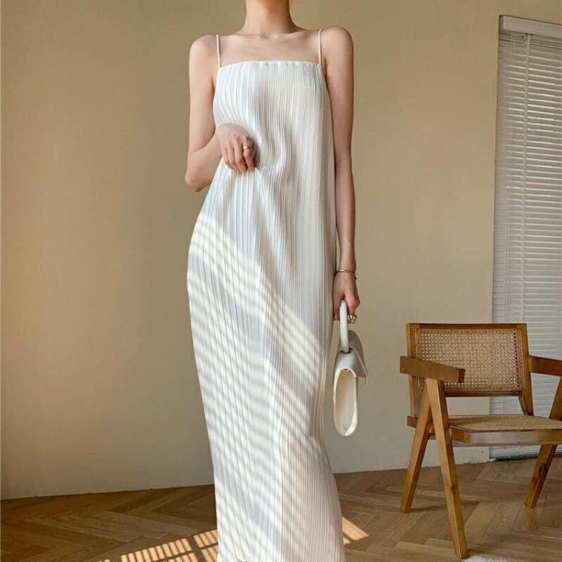 VÁY MAXI 2 DÂY DẬP LI DÁNG DÀI | BigBuy360 - bigbuy360.vn