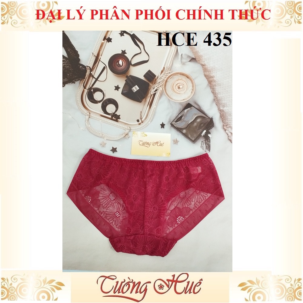 Quần lót nữ Cosy HCE 435 ren thêu hoa lưng thấp.