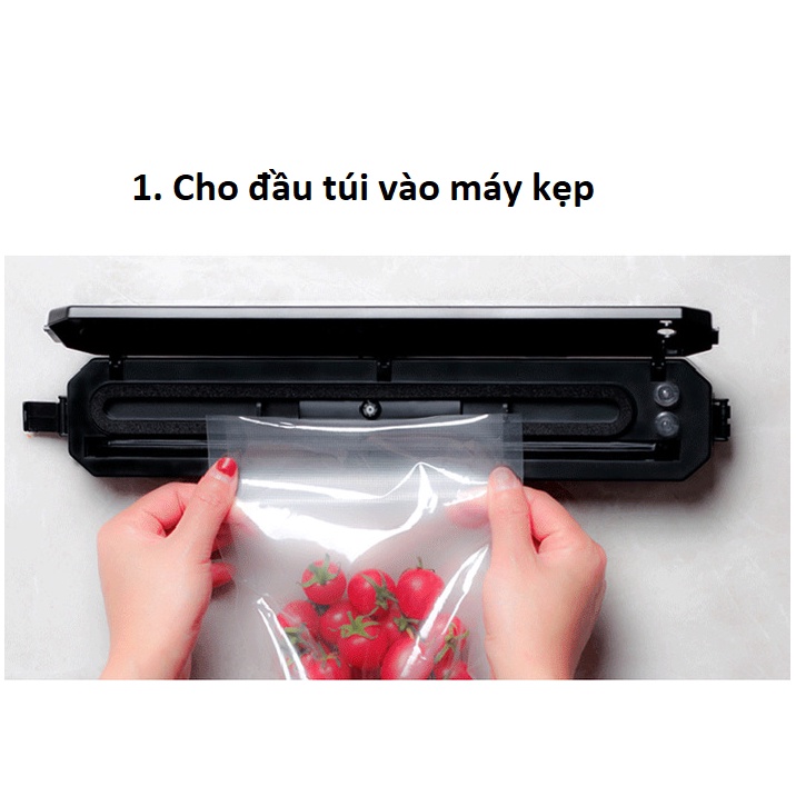 Máy hút chân không mini kèm hàn miệng túi thực phẩm gia đình, đóng gói bảo quản đồ ăn, không kén túi - Abby house