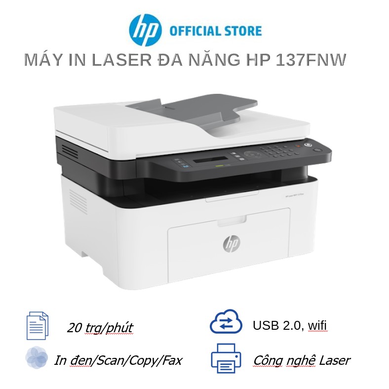 Máy in đa chức năng (In, copy, scan, fax) đen trắng HP LaserJet MFP 137fnw_4 thumbnail