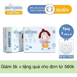 ( GỈAM 10kCHO ĐƠN TỪ 560K ) Bỉm tã dán/quần MOMOTARO S112/M96/M92/L84/XL78/XXL72/XXXL70