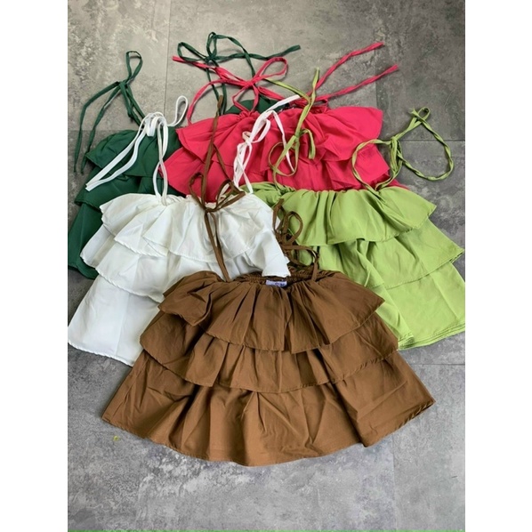 ÁO 2 DÂY BÈO TẦNG ĐIỆU ĐÀ MS12566