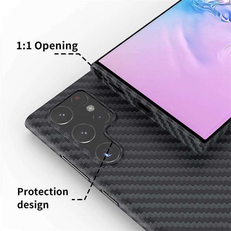 Ultra Ốp Điện Thoại Sợi Carbon Siêu Mỏng Cho Samsung S22 S22Ultra S22 + S21 Ultra Note20 S10 S9 S8 S21FE S20FE SP039