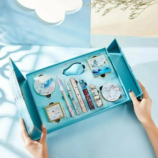 Bộ mỹ phẩm 10 món gồm son môi+ má hồng+ kẻ mắt+ mascara phong cách Trung Hoa
