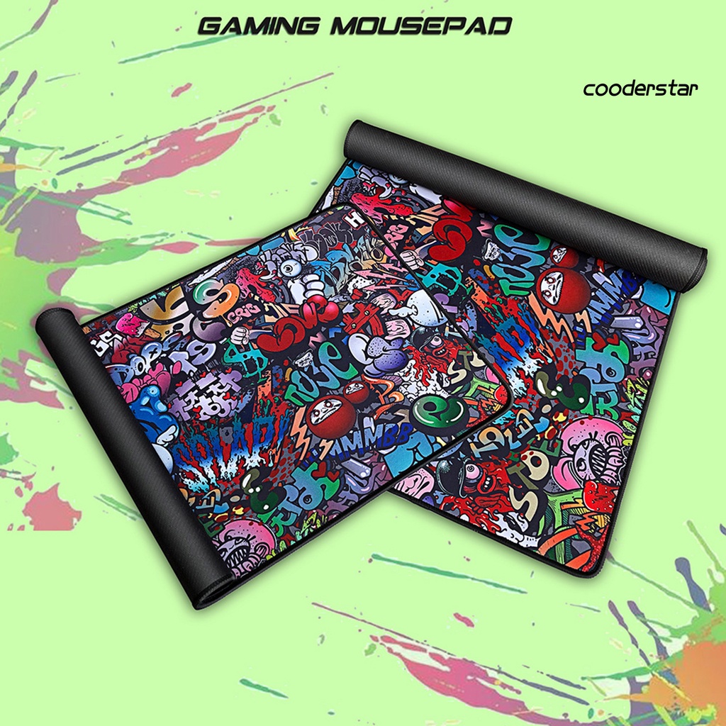 Tấm lót chuột và bàn phím máy tính cỡ lớn chống trượt in họa tiết Graffiti Zuoya