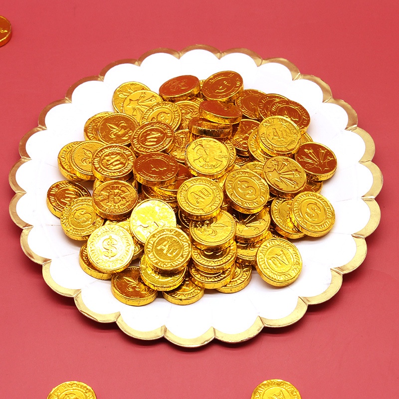 Đóng Hộp Nổi Tiếng Trên Mạng Đồng Tiền Vàng Bánh Sô Cô La Trang Trí Bánh Kẹo Cưới Kẹo Cưới Thực Phẩm Nhỏ Bán Buôn Đồ Ăn 