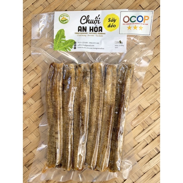 Chuối Già sấy dẻo An Hòa Farm 150gr HSD 12 tháng
