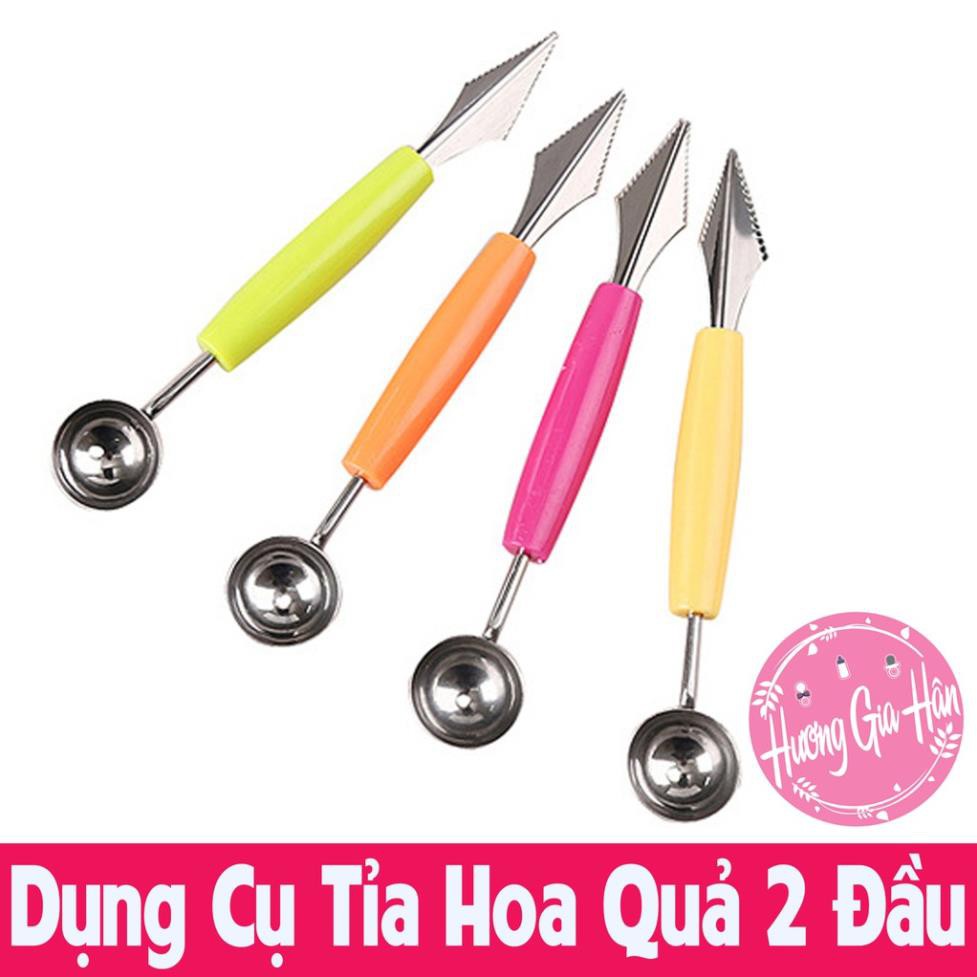 Dụng Cụ Tỉa Hoa Quả 2 Đầu , Muỗng Múc Trái Cây, Muỗng Bingsu [Thanh Mai Shop]