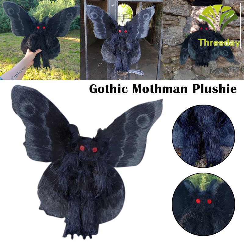 Thú Nhồi Bông Hình Mắt Đỏ Phong Cách Gothic Kích Thước 8x9inch