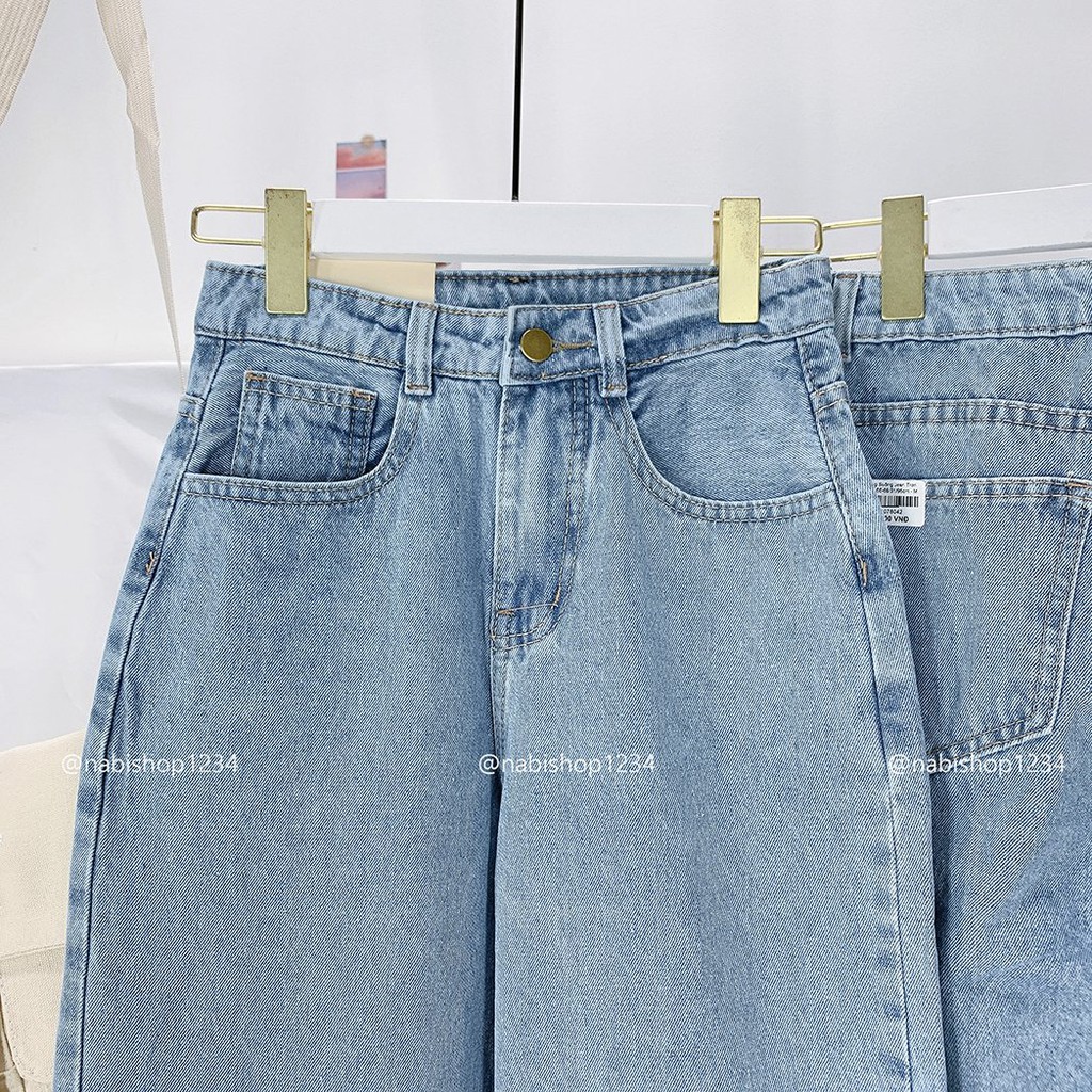 Quần Jean Nữ Ống Suông Cạp Cao - Nabishop1234 Mã 03 (ẢNH THẬT KÈM VIDEO) | BigBuy360 - bigbuy360.vn