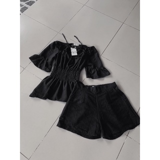 [Shop bigsize nữ 50kg-90kg] Set peplum áo yếm + quần đùi