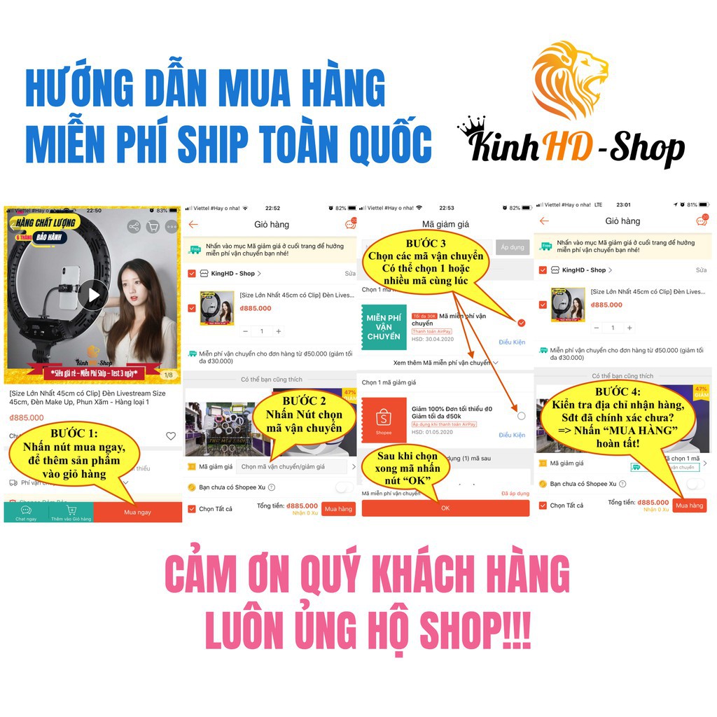 Bộ Đèn Livestream 54cm Điều Khiển - Siêu Đẹp, Siêu Bền, Siêu Sáng, Full Đồ - Bảo Hành 6 Tháng 🌺FREESHIP🌺 | BigBuy360 - bigbuy360.vn