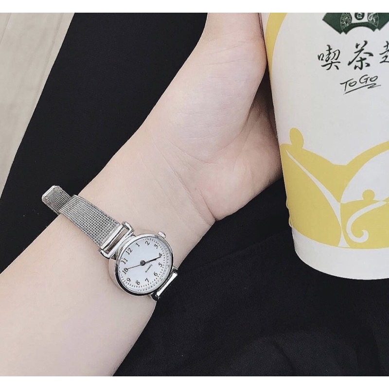 Đồng hồ nữ dây thép cao cấp mặt tròn kiểu dáng đơn giản trẻ trung DHL3 LOUSMORE