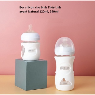 Bọc Silicon Cho Bình Sữa Avent Thủy Tinh cổ rộng