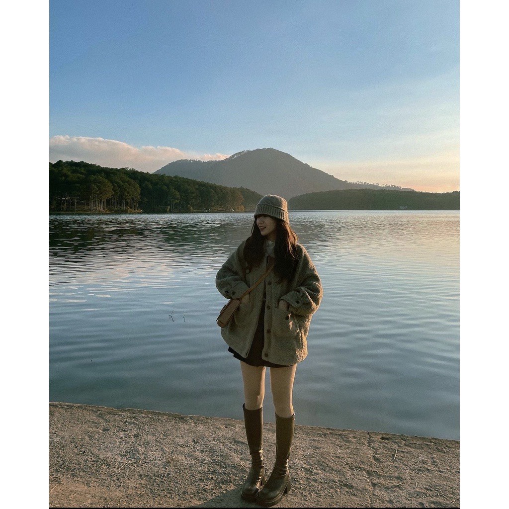 Áo khoác lông Cổ Bẻ Màu Nâu Nam Nữ ,Hàng Quảng Châu,không xù lông,lông cừu dày dặn -KÈM ẢNH THẬT