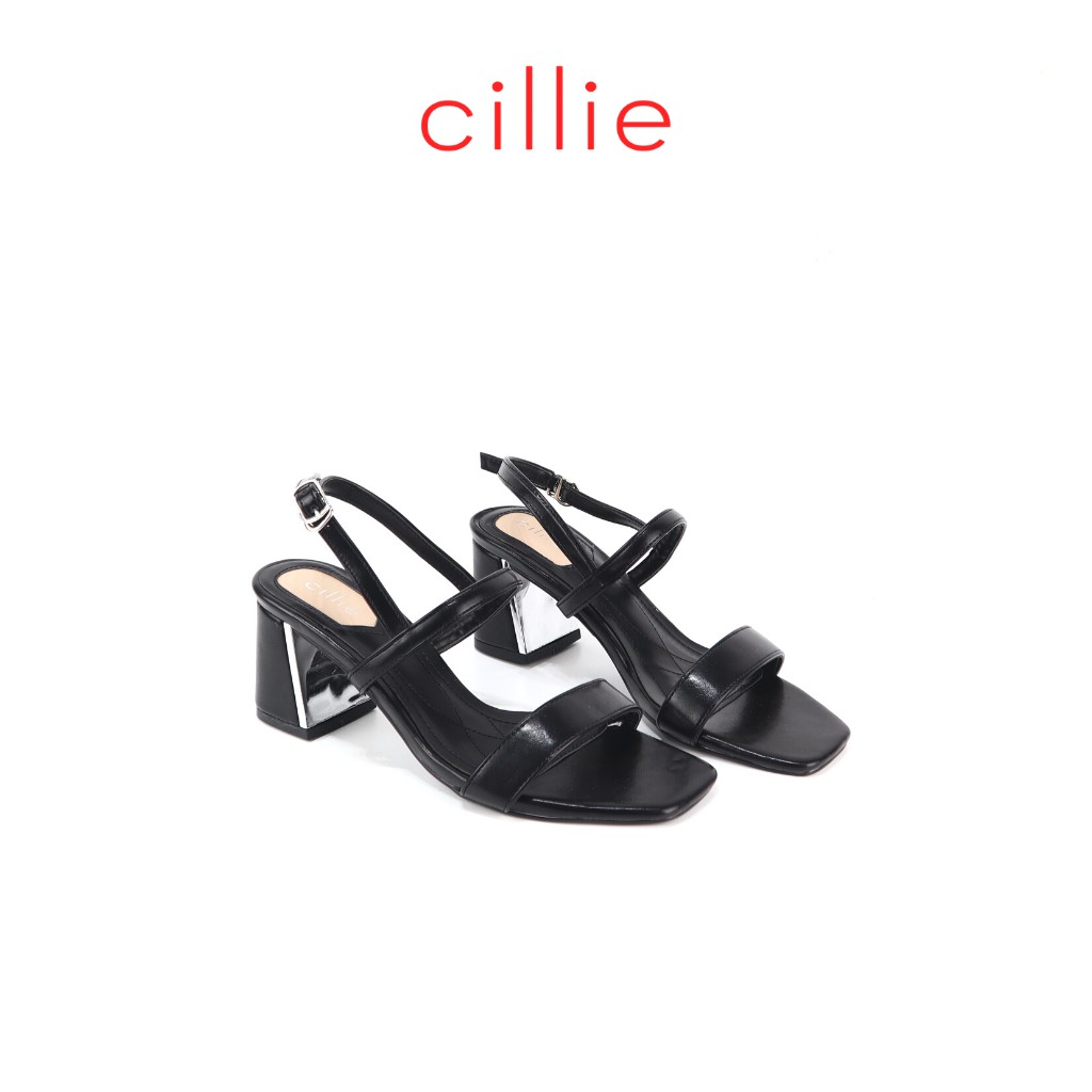 [Mã WABRWS giảm 15% đơn 150K] Giày sandal da lộn gót xéo 5cm Cillie 1083