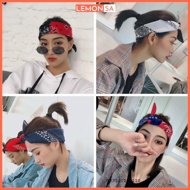 Khăn bandana 2 màu khăn hiphop cá tính