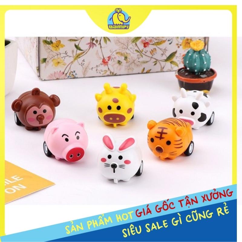 Đồ chơi thú mini chạy trớn có bánh xe (1 con giao ngẫu nhiên)