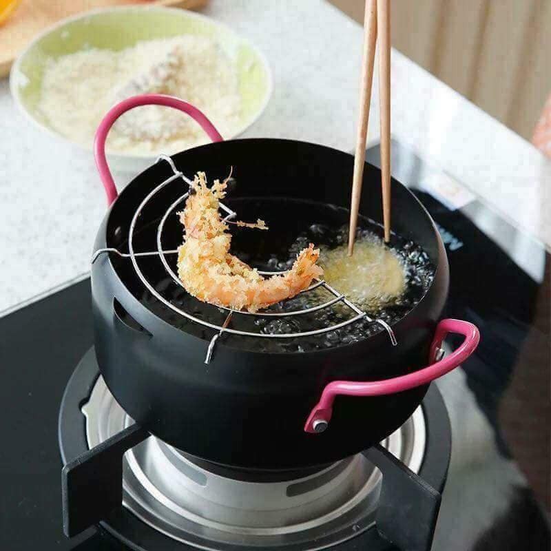 [Gía rẻ nhất ] Nồi Chiên Lọc Dầu Chống Dính Có Khay Hứng Tiện Dụng