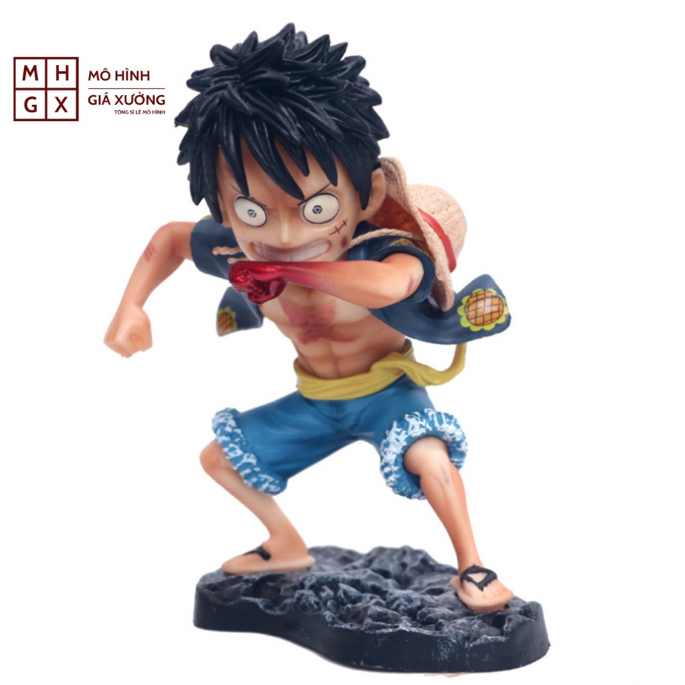 Mô hình One Piece Luffy 2 tay thay thế cao 11cm trạng thái chiến đấu  , figure mô hình anmie one piece luffy