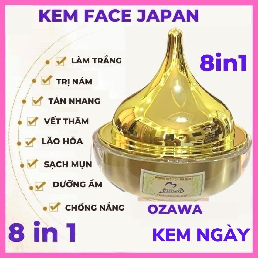 Kem dưỡng trắng da mặt Ozawa Japan ban ngày 8in1,cấp ẩm,mờ nám,tàn nhang,vết thâm giảm mụn face mỹ phẩm quốc tế abc