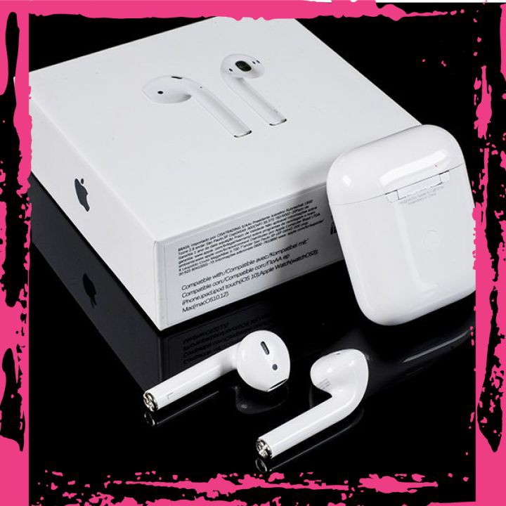 Tai Nghe Airpods 2 Bluetooth Cao Cấp Cảm Biến Chạm Đinh Vị Đổi Tên Chống Nước Dùng Cho Điện Thoại IOS, Android