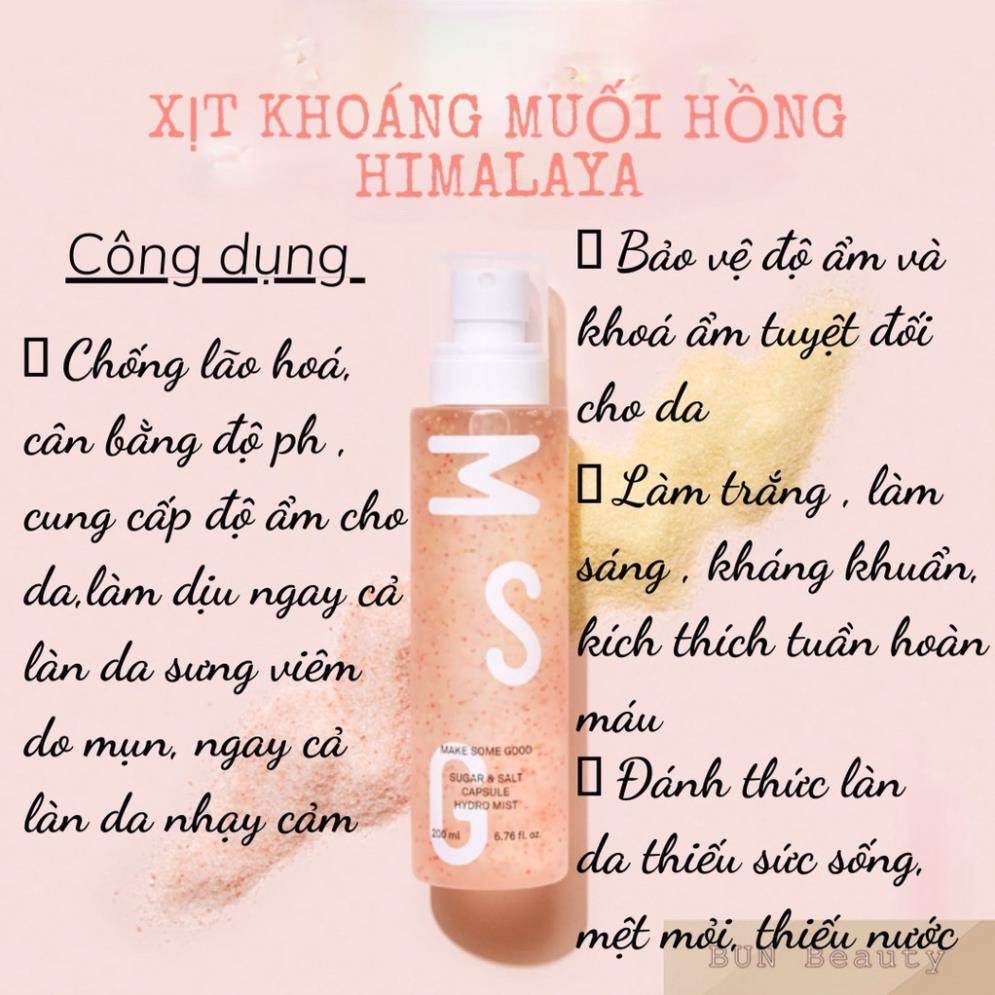 Xịt khoáng muối hồng Himalaya and Salt Capsule Hydro Mist Make Some Good Sugar  200ml xịt khoáng da dầu mụn nhạy cảm | BigBuy360 - bigbuy360.vn