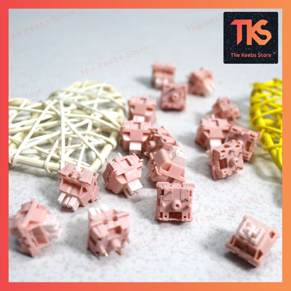 Switch Jelly Strawberry V3 | Jelly Dâu V3 | Linear 52g | công tắc bàn phím cơ | TKS