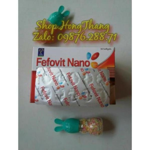 Fefovit Nano Bổ Sung Sắt, Tăng Cường Lưu Thông Máu Cho Phụ Nữ Mang Thai Hộp 100 viên mềm