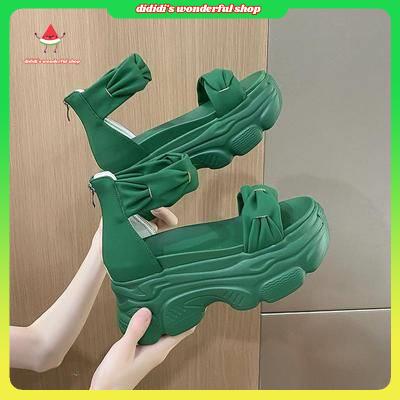Giày Sandal Thể Thao Đế Xuồng Tăng Chiều Cao Thời Trang Mùa Hè Cho Nữ
