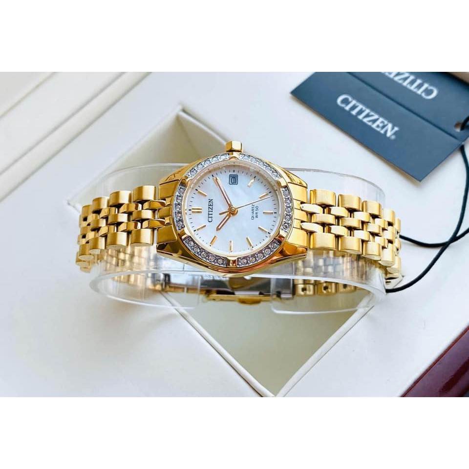 Đồng hồ nữ chính hãng Citizen EU6062-50D - Máy Quartz pin - Kính khoáng cường lực