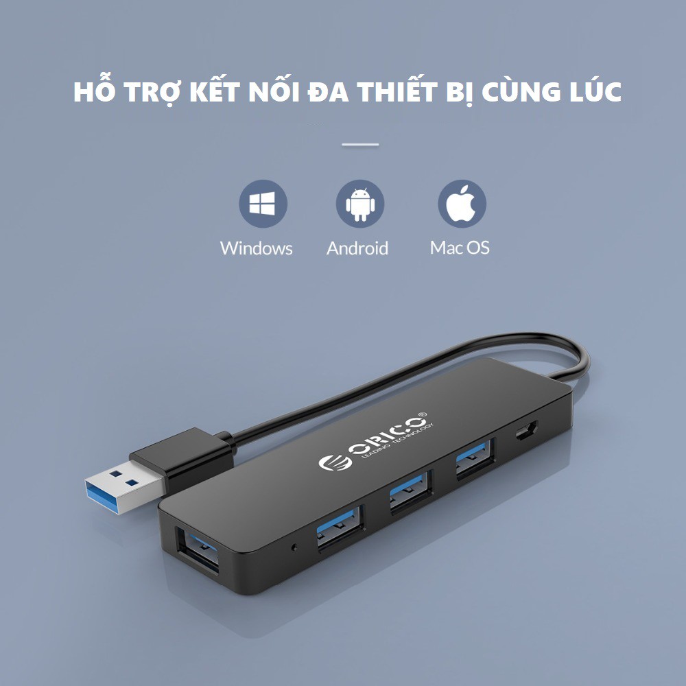 Bộ Chia USB ORICO 4 Port - Hub USB ORICO 4 Cổng Chính Hãng