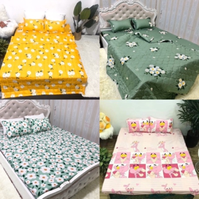 [CHỌN HÌNH-GIẢM 30K SHIP]BỘ DRAP GA GỐI POLY COTTON 3 MÓN GỒM 2 vỏ gối 1 ga chun