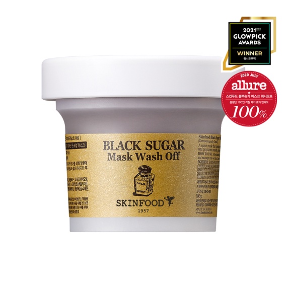 Mặt nạ đường đen SKINFOOD tẩy tế bào chế loại bỏ mụn đầu đen dưỡng ẩm da mặt và cơ thể
