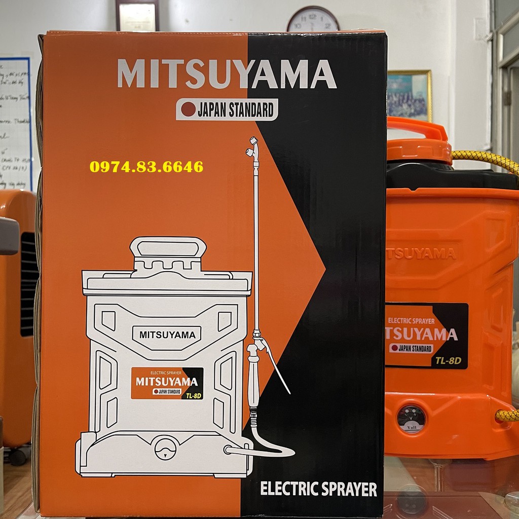 Bình phun điện, Bình bơm phun thuốc trừ sâu đeo vai Mitsuyama TL-8D