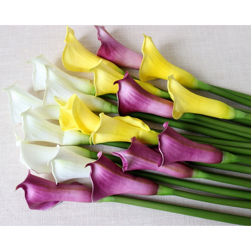 Bó Hoa Lily Giả Cao Cấp Calla 63cm Dùng Để Trang Trí Bàn
