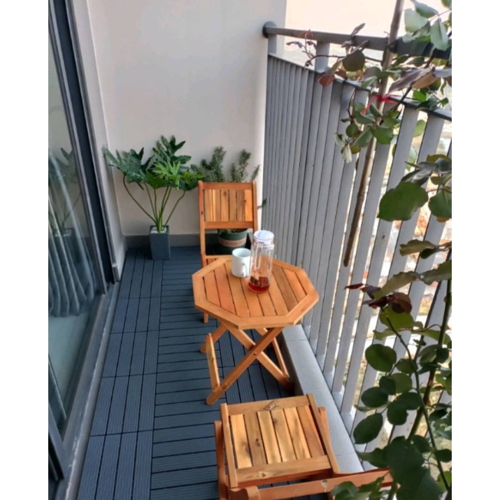 Thảm Nhựa Ghép Lót Sàn Ban Công,Sân Vườn Kích Thước 30cm x 30cm