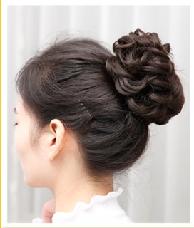 Tóc Giả Búi Cột Cao Đỉnh Đầu