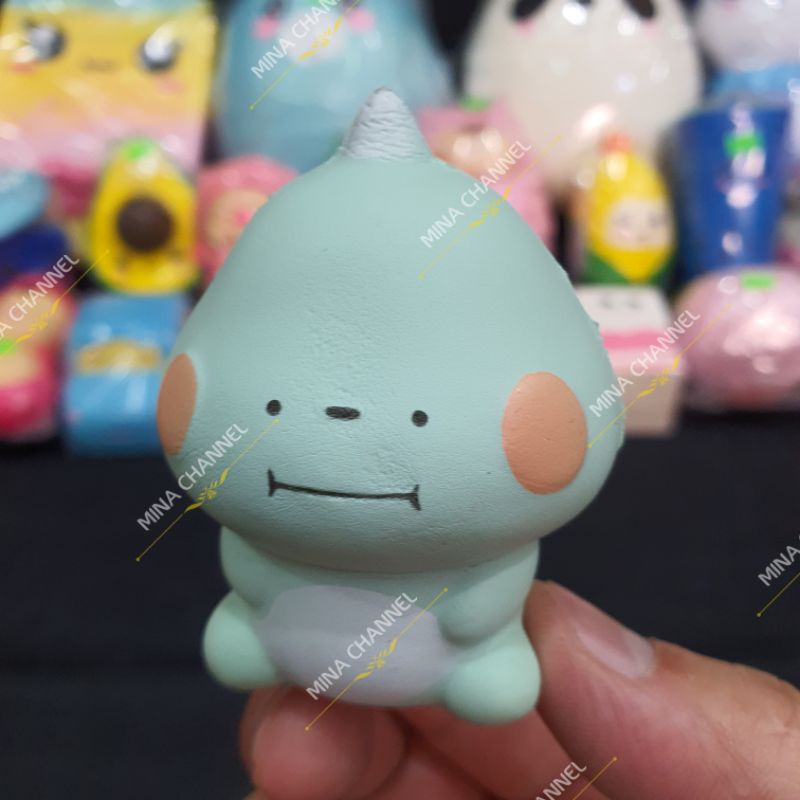 Squishy bé khủng long dễ thương, đáng yêu, mềm thơm chậm tăng có bao bì