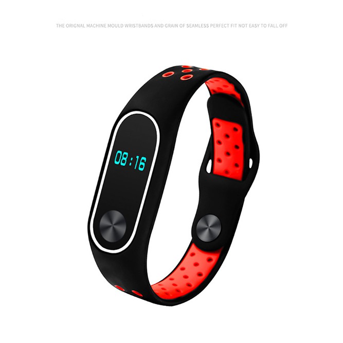 AMORUS Dây đeo silicon cho đồng hồ thông minh Xiaomi Mi Band 2 - Màu Đỏ