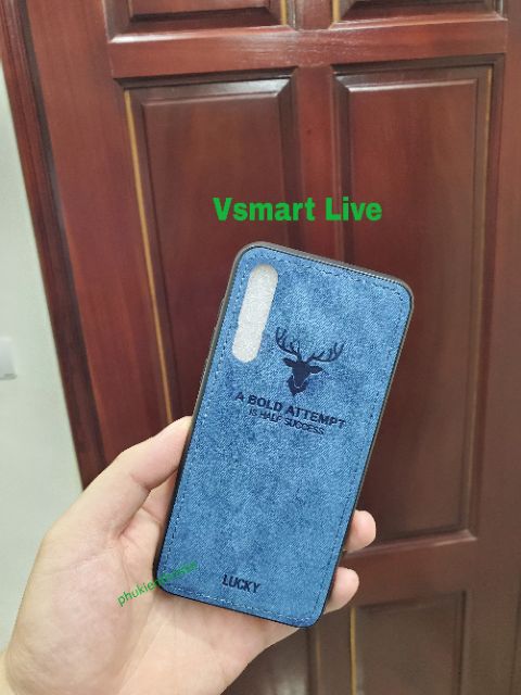 Ốp lưng Vsmart Live dẻo trong Vải đầu hươu cao cấp đã khoét camera