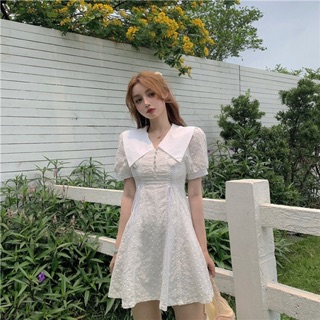 (Ảnh thật hình cuối) Đầm Tiểu Thư Cổ Thuỷ Thủ