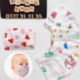 ndk13 KHẨU TRANG vải xô an toàn cho bé trai bé gái - PK2005 - tunglam