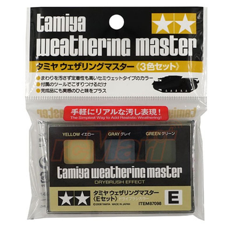 Bộ tạo hiệu ứng 87098 Tamiya Weathering Master E set (Yellow, Gray, Green)